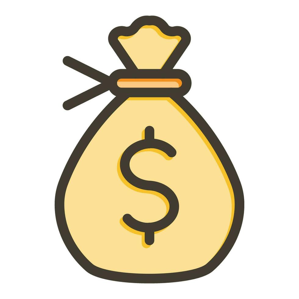 i soldi Borsa vettore di spessore linea pieno colori icona per personale e commerciale uso.