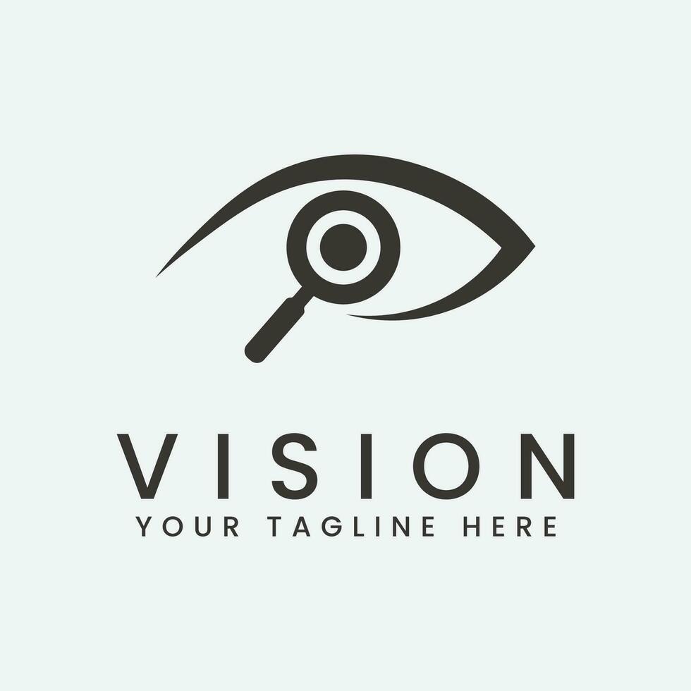 visione logo vettore illustrazione design