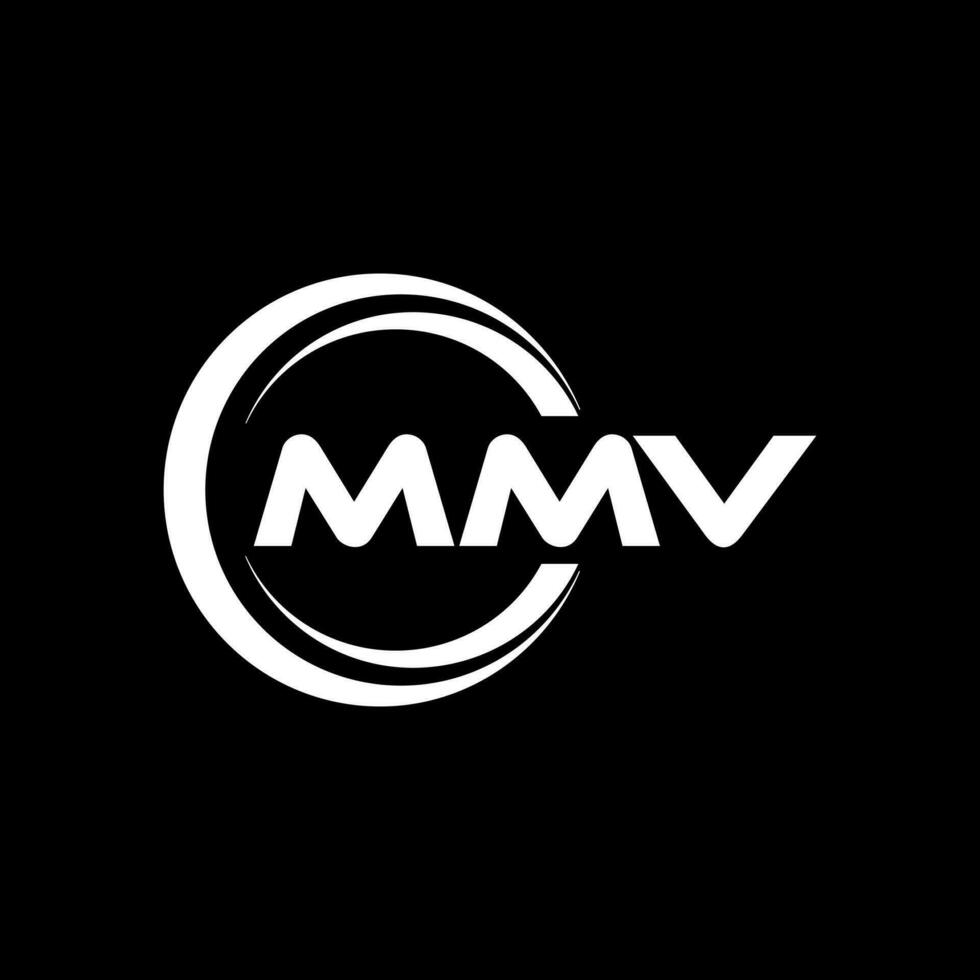 mmv logo disegno, ispirazione per un' unico identità. moderno eleganza e creativo design. filigrana il tuo successo con il Impressionante Questo logo. vettore