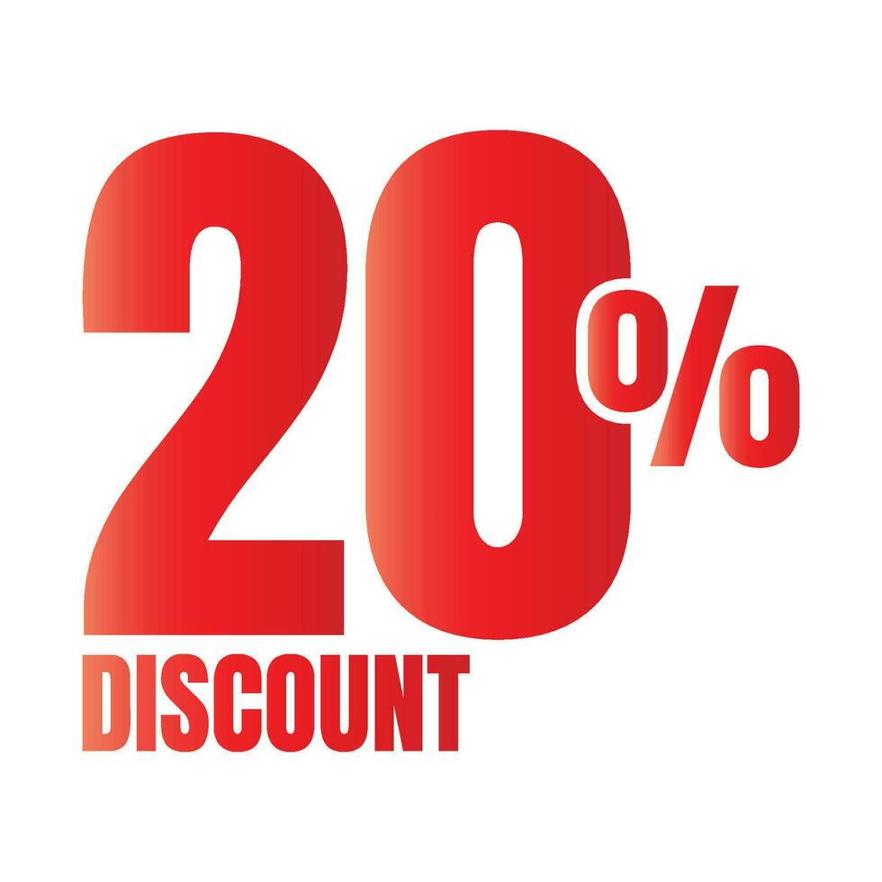 20 per cento sconto affare icona, 20 per cento speciale offrire sconto vettore, 20 per cento vendita prezzo riduzione offerta, Venerdì shopping vendita sconto percentuale design vettore