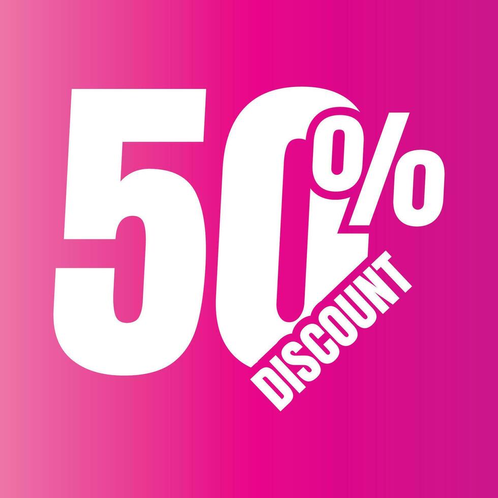 50 per cento sconto affare icona, 50 per cento speciale offrire sconto vettore, 50 per cento vendita prezzo riduzione offerta, Venerdì shopping vendita sconto percentuale design vettore