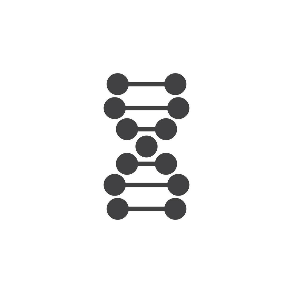 dna icona nel piatto stile. molecola vettore illustrazione su bianca isolato sfondo. genoma attività commerciale concetto.