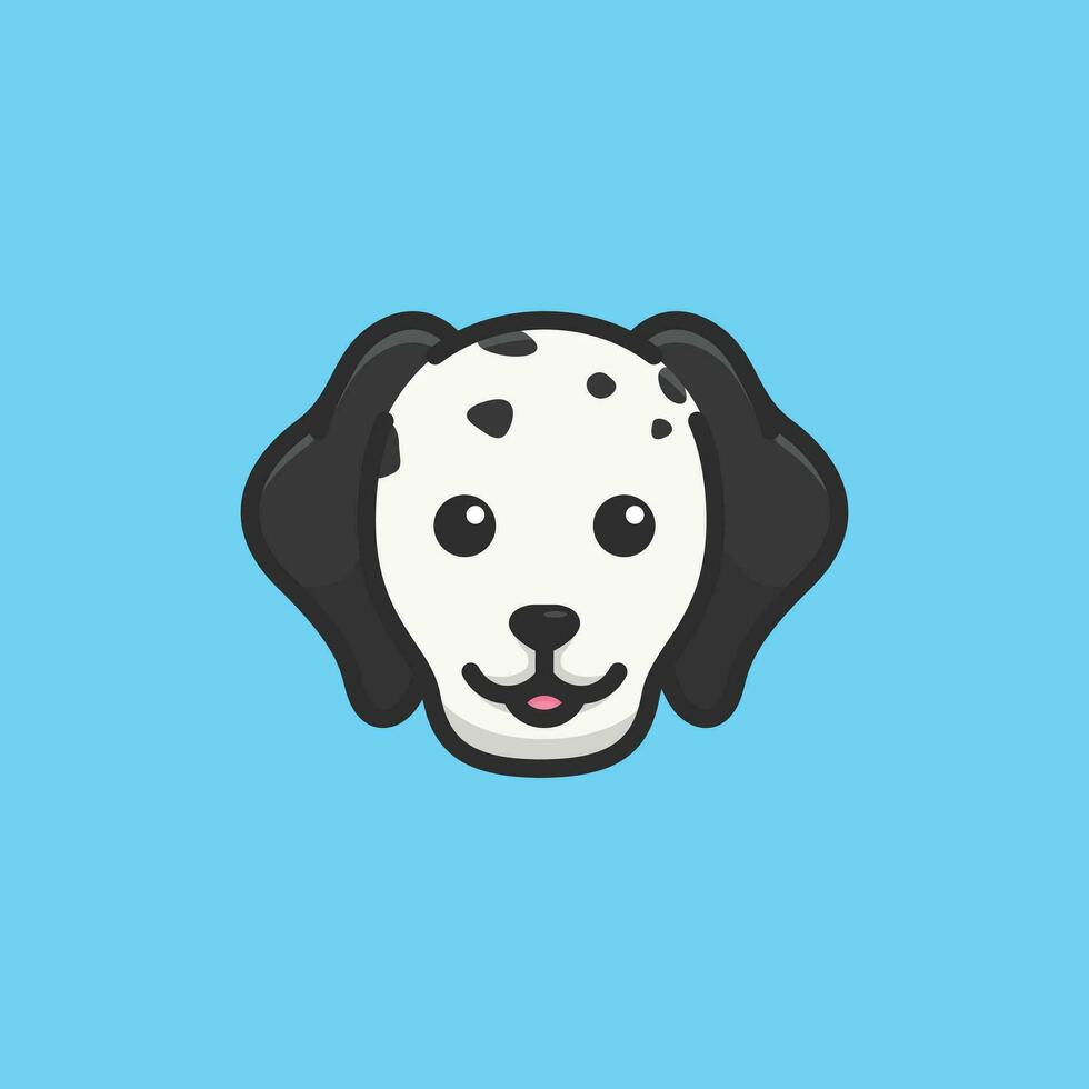 carino avatar dalmata testa semplice cartone animato vettore illustrazione cane razze natura concetto icona isolato