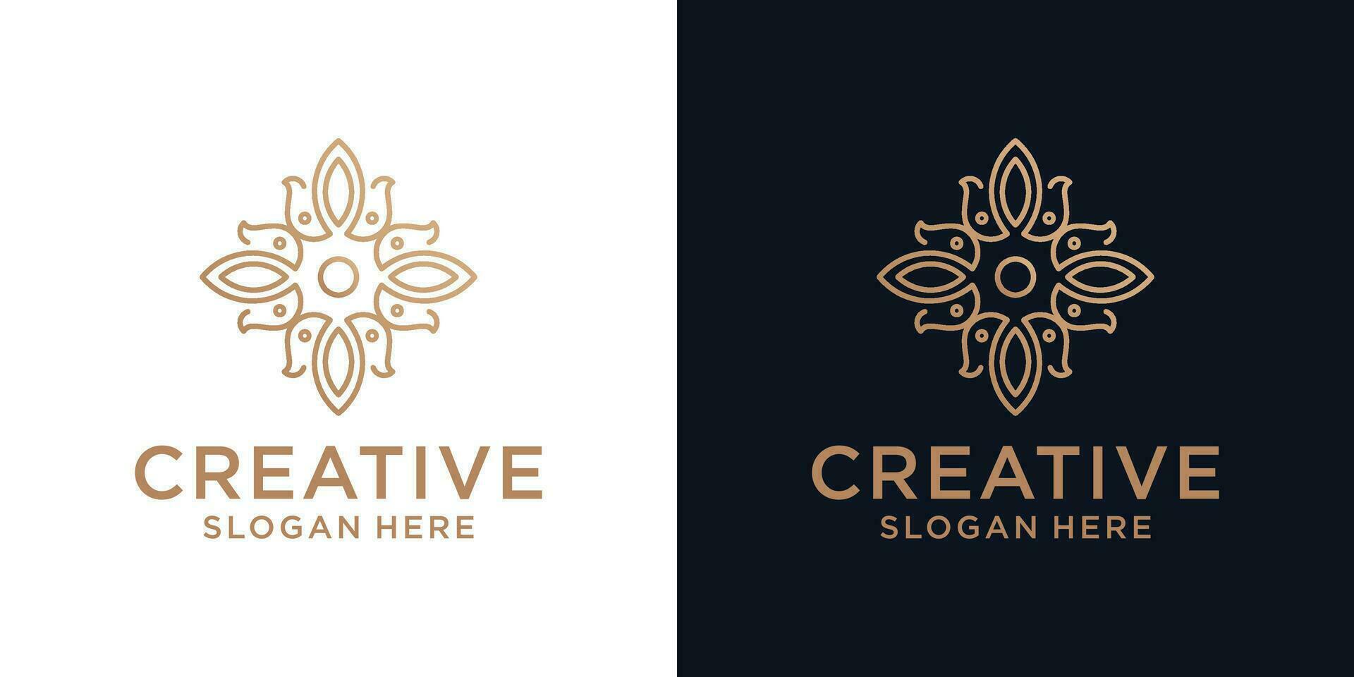 floreale ornamento logo design astratto vettore