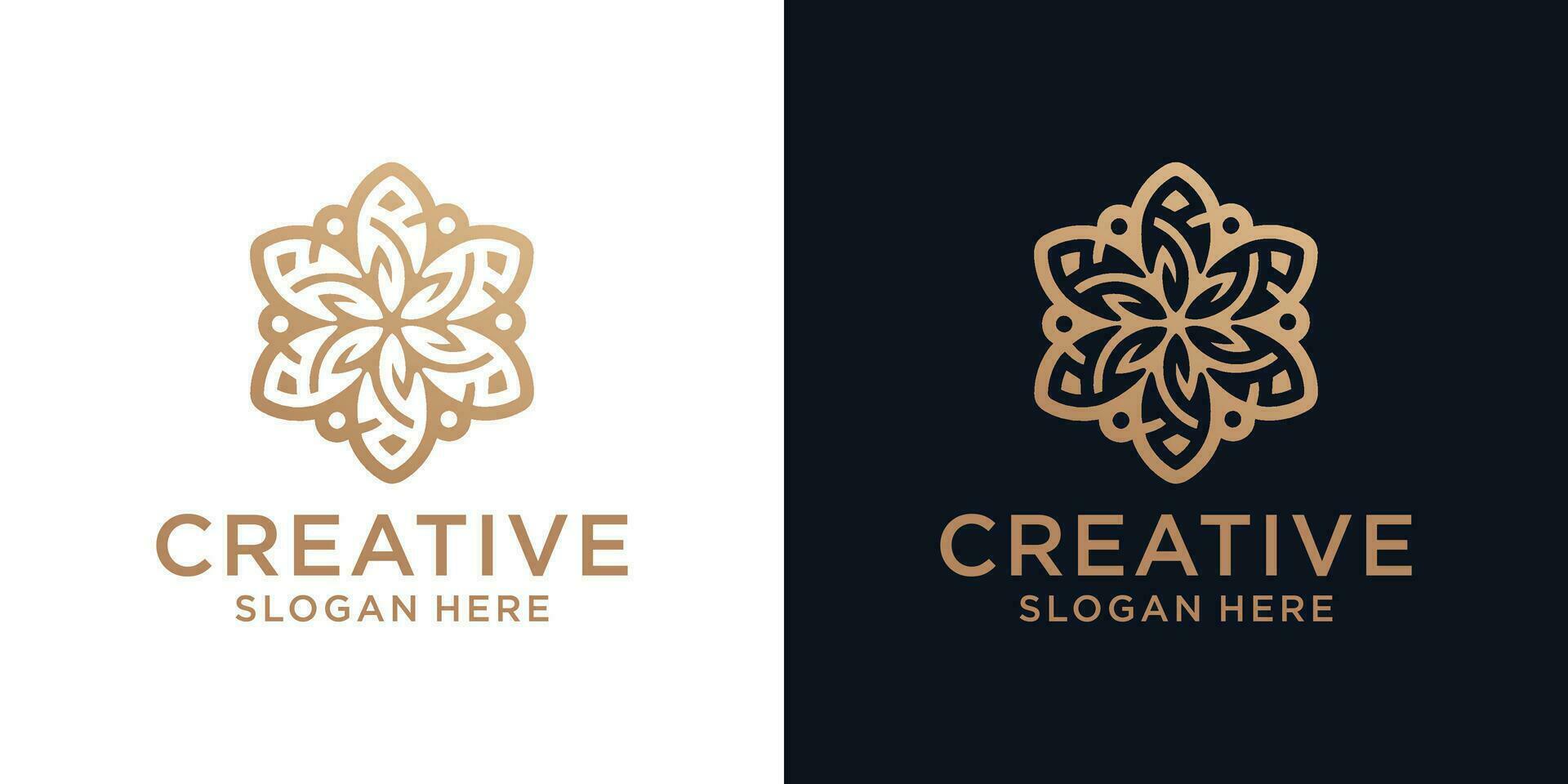 floreale ornamento logo design astratto vettore