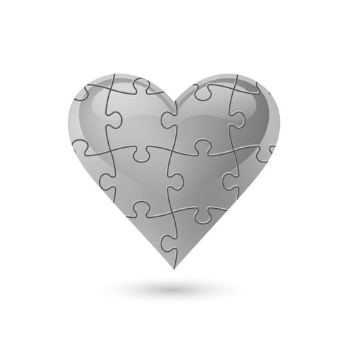 Cuore di puzzle Illustrazione vettoriale