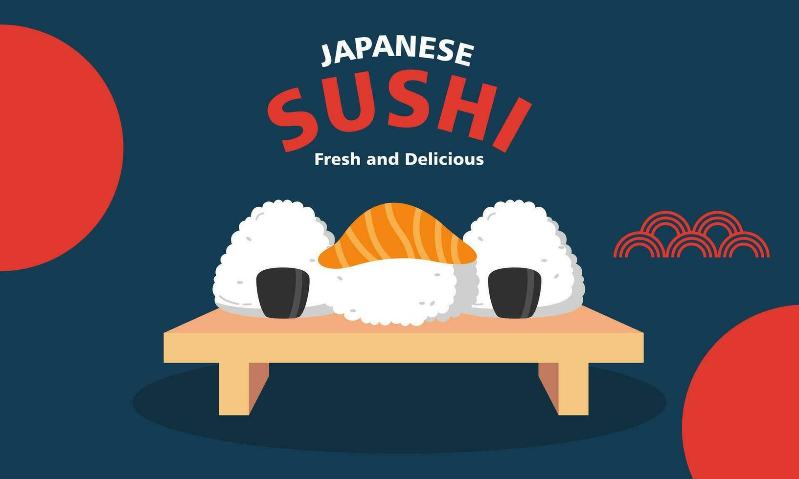 Vintage ▾ Sushi manifesto design con vettore Sushi personaggio