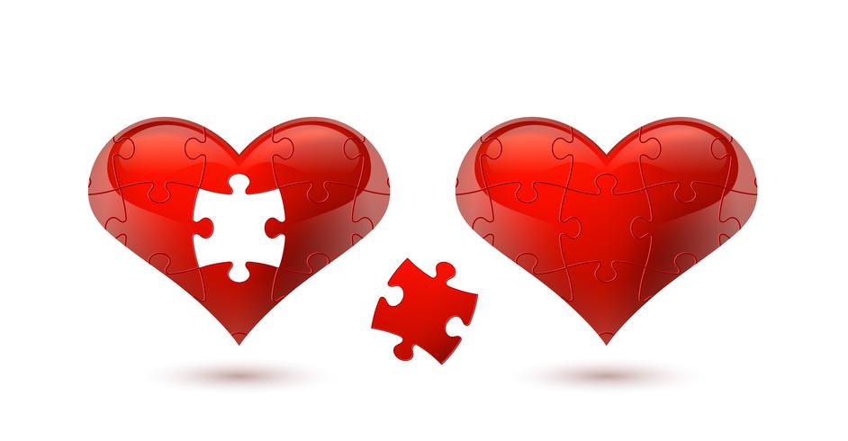 Cuore di puzzle Illustrazione vettoriale