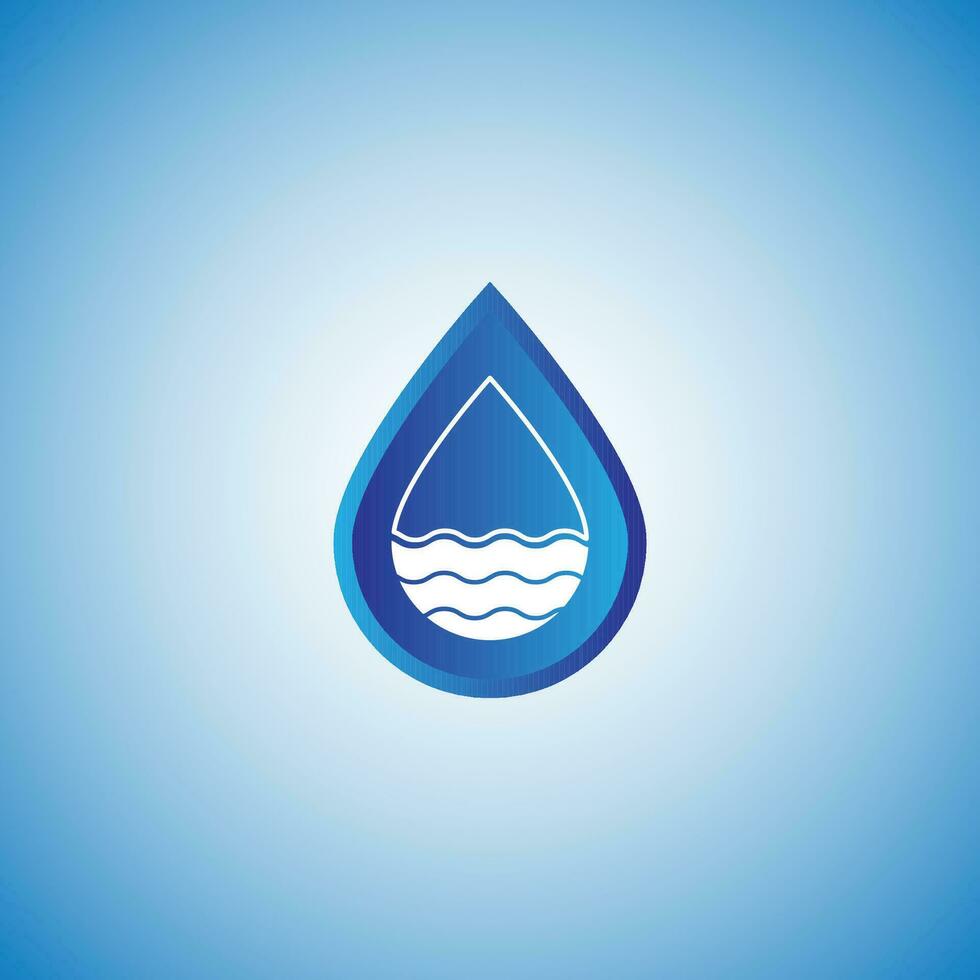 vettore del logo dell'acqua