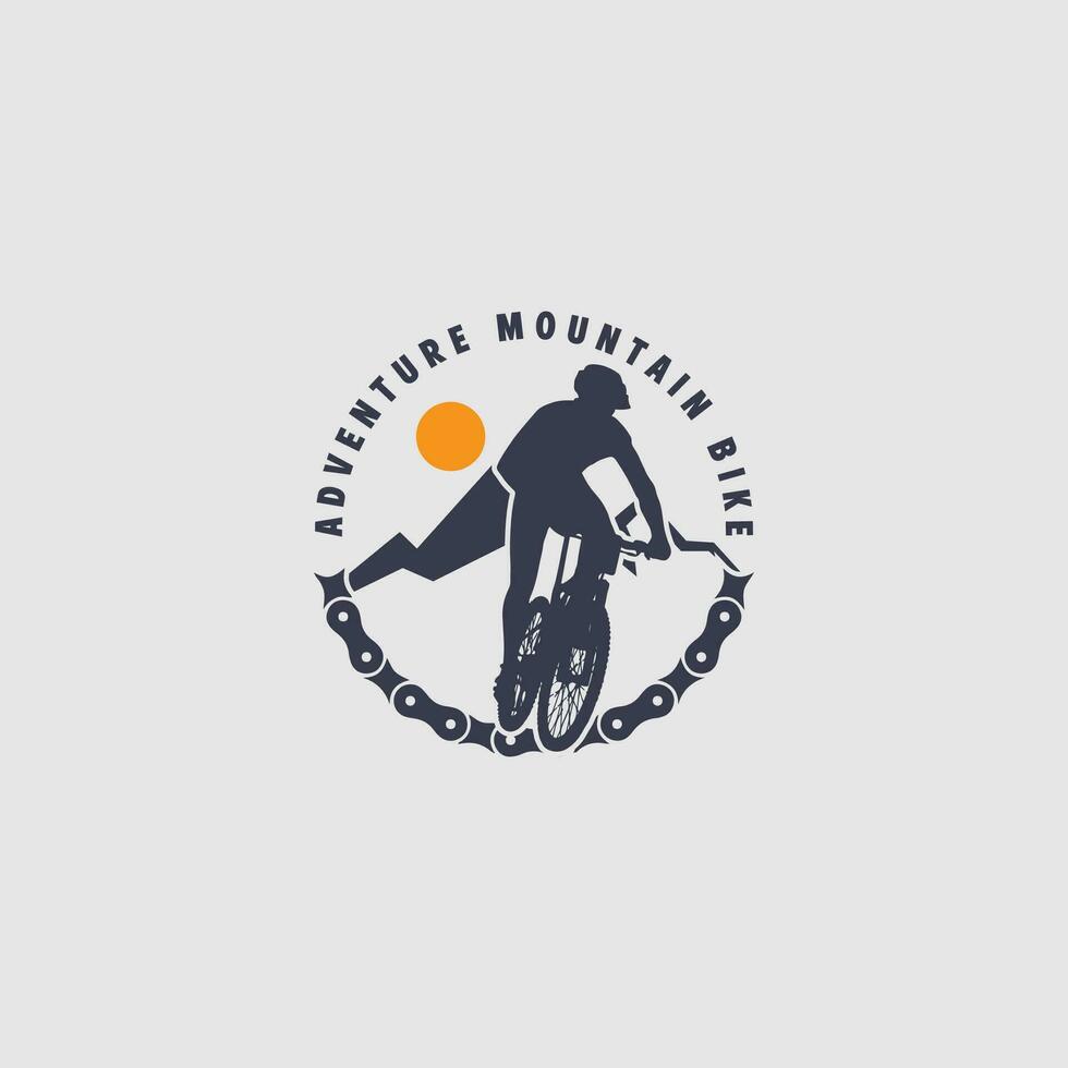 logo mountain bike vettore