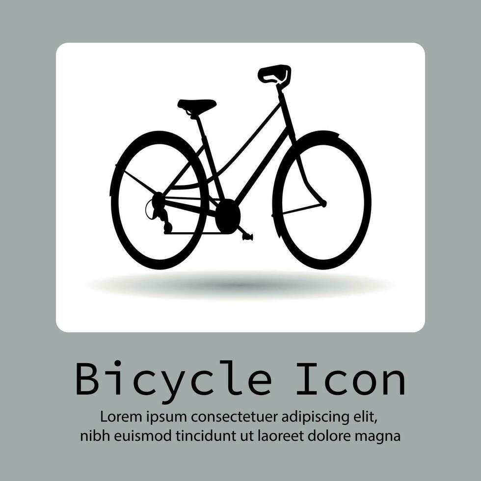 bicicletta icona, bicicletta icona, bicicletta logo, bicicletta vettore silhouette su un' piatto pulsante vettore.