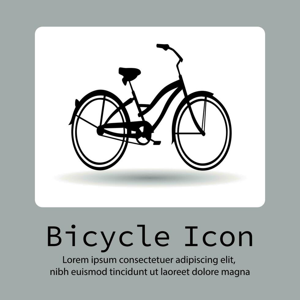 bicicletta icona, bicicletta icona, bicicletta logo, bicicletta vettore silhouette su un' piatto pulsante vettore.