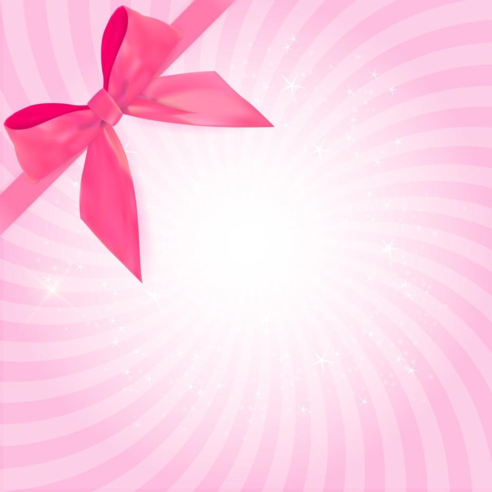 sfondo decorativo fiocco rosa. illustrazione vettoriale