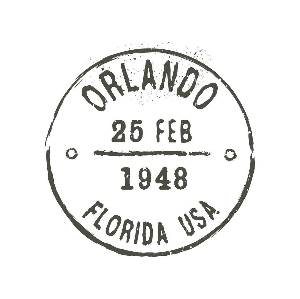 orlando Florida affrancatura e postale francobollo vettore