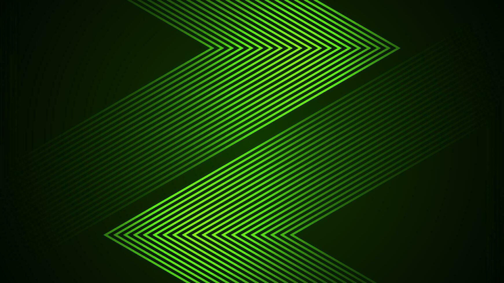 buio verde semplice astratto sfondo con Linee nel un' ondulato stile geometrico stile come il principale elemento. vettore
