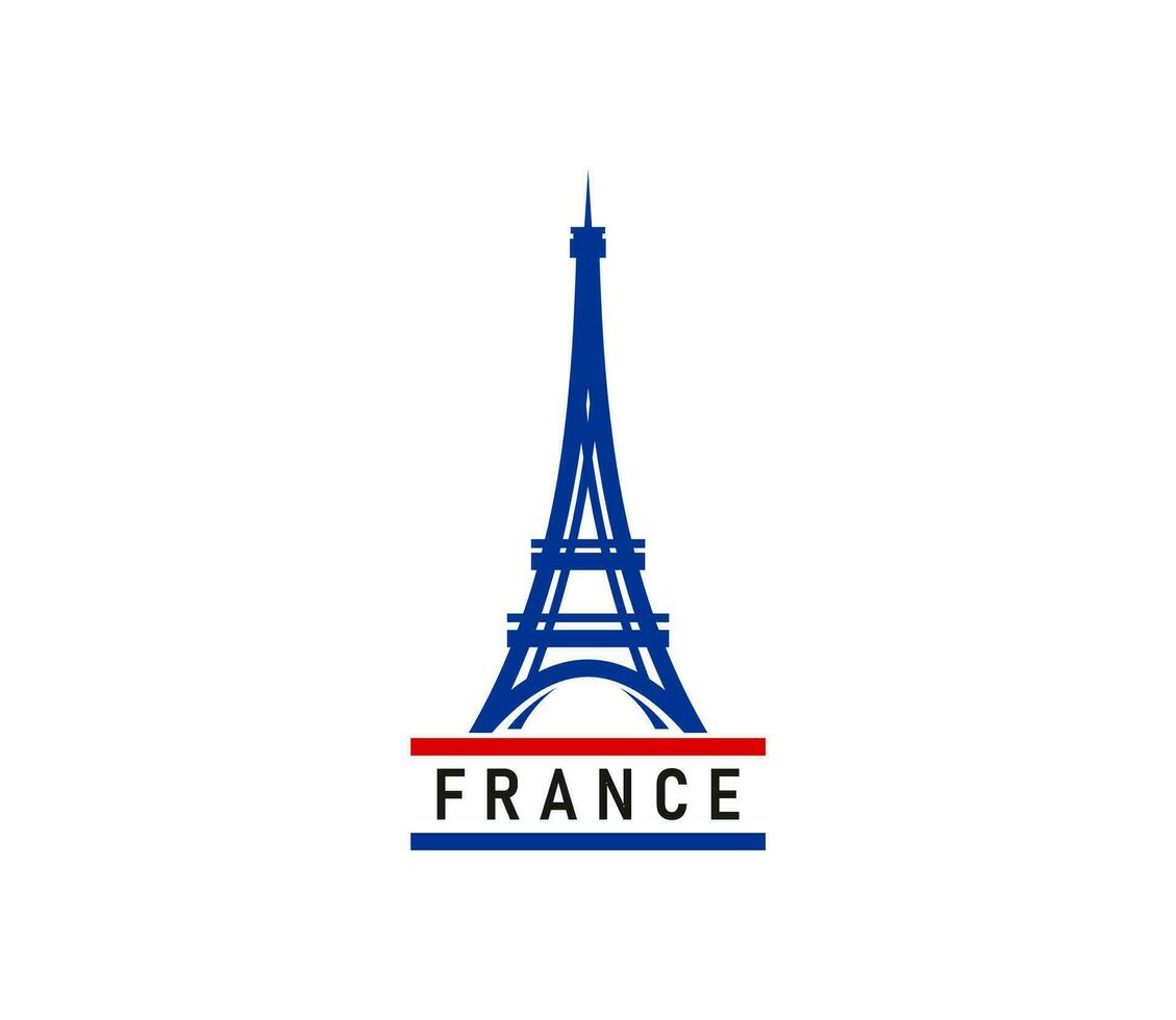 Parigi eiffel Torre icona, francese città viaggio tour vettore