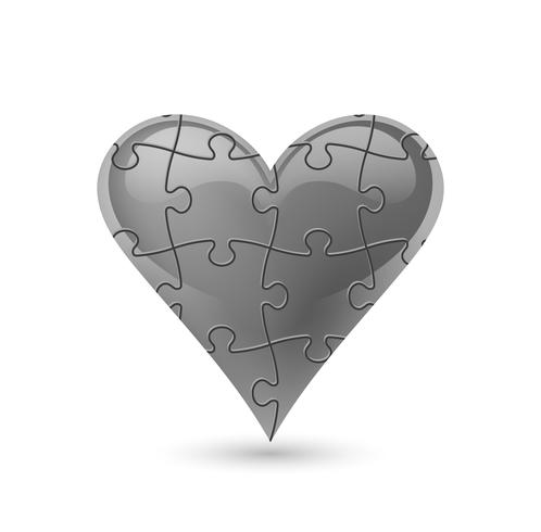 Cuore di puzzle Illustrazione vettoriale