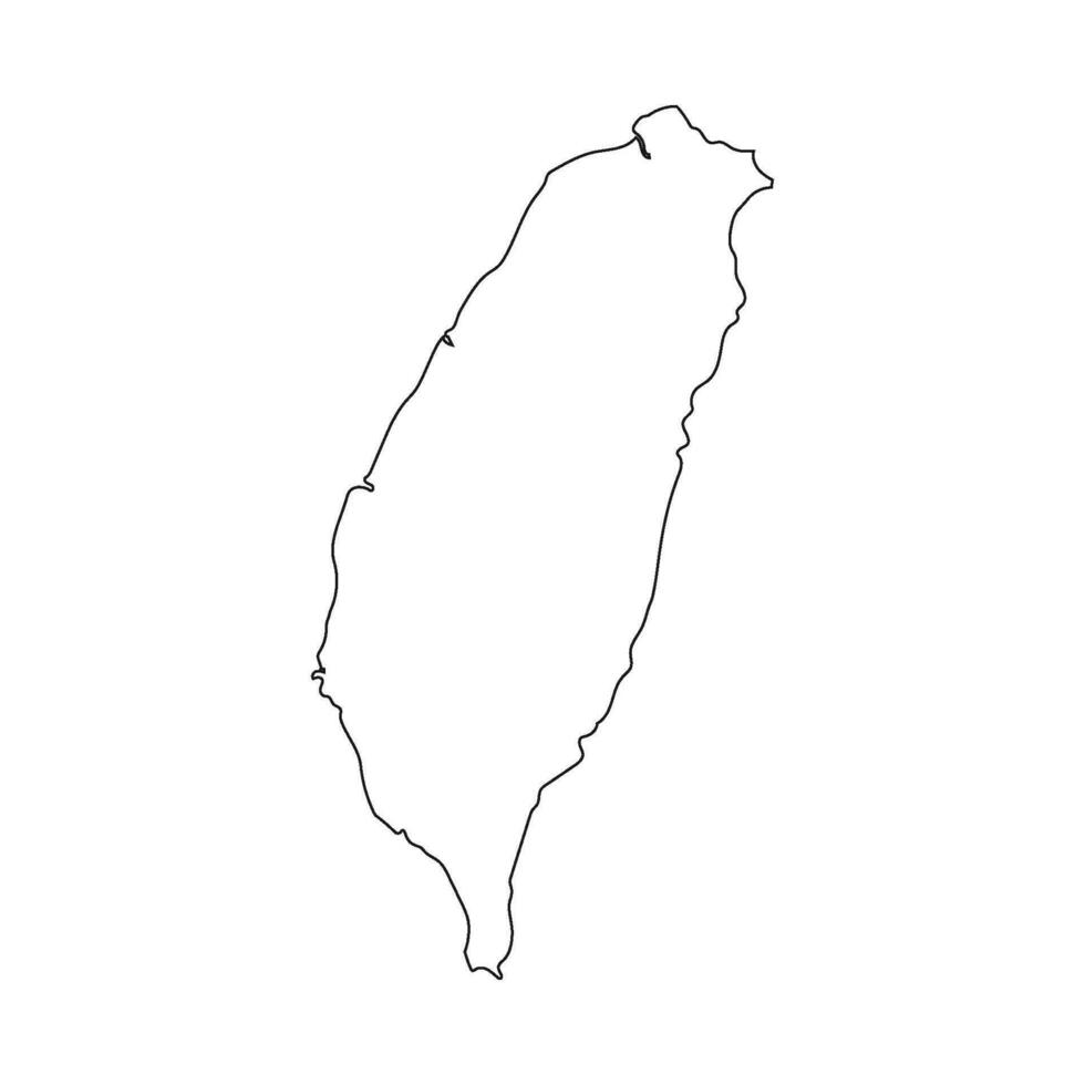 Taiwan carta geografica icona vettore