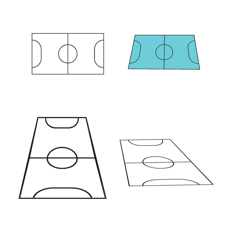 futsal campo icona vettore