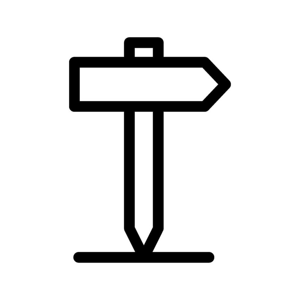 di legno pointer icona vettore simbolo design illustrazione