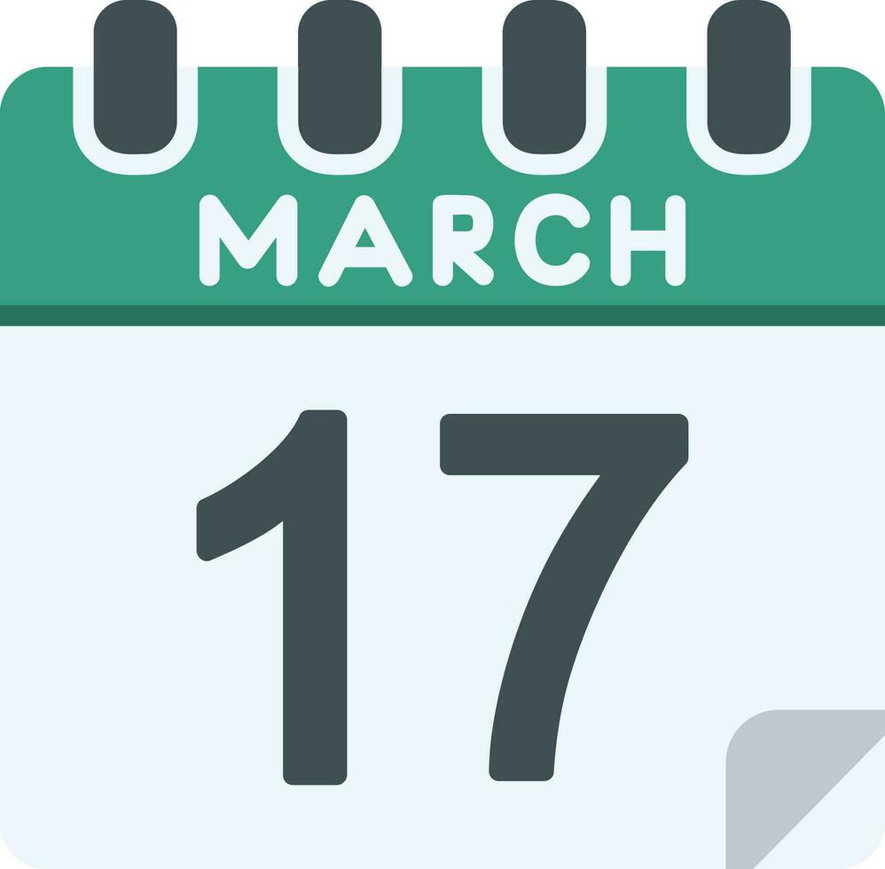 17 marzo linea icona vettore
