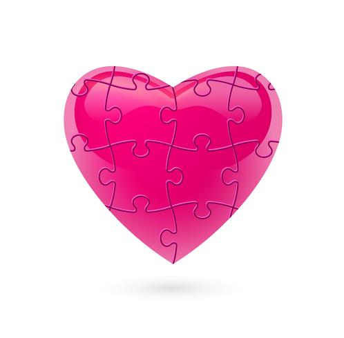 Cuore di puzzle Illustrazione vettoriale