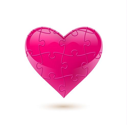 Cuore di puzzle Illustrazione vettoriale