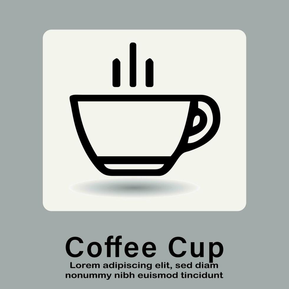 caffè tazza icona, caldo caffè tazza icona per uso applicazioni e siti web vettore illustrazione.