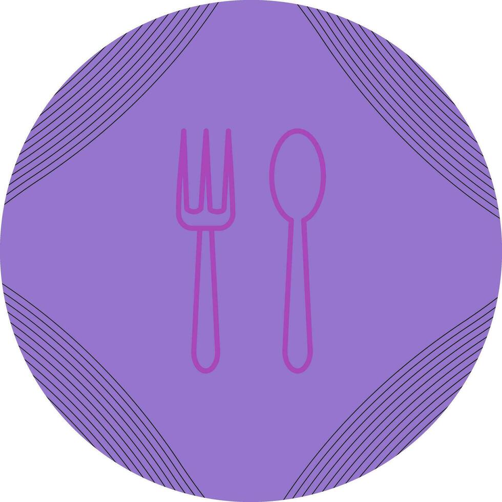 cucchiaio e forchetta icona vettoriale