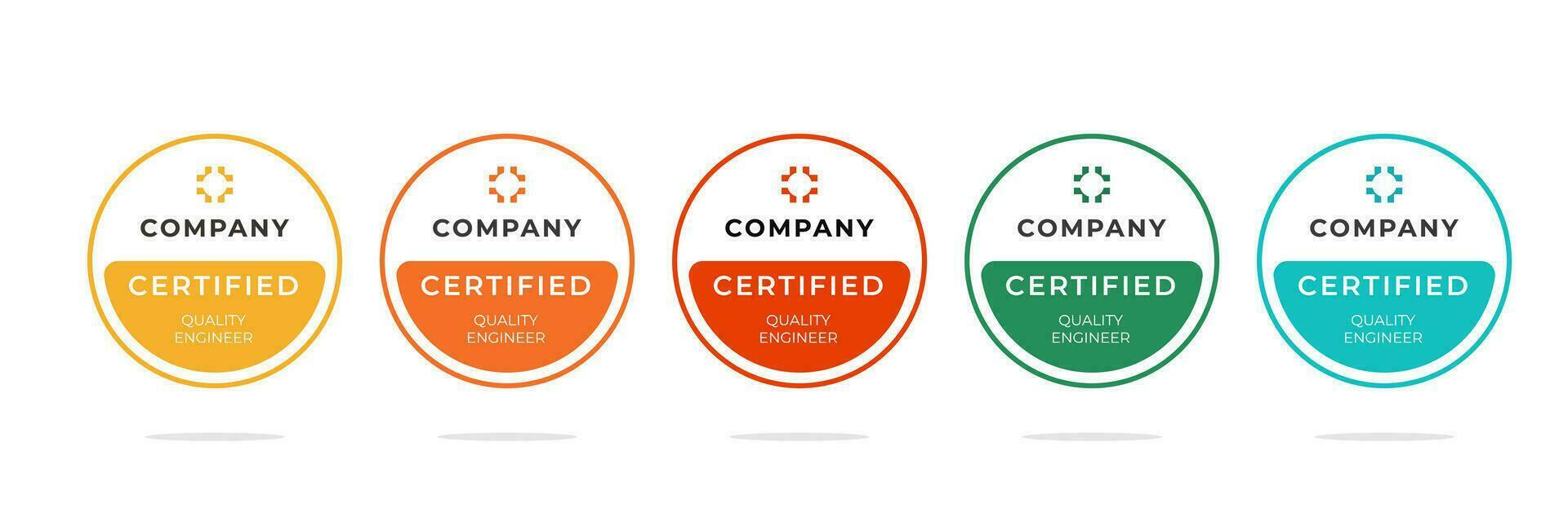 digitale certificato distintivo design per tecnico professionisti chi avere con successo passato un' certificazione esame. vettore illustrazione