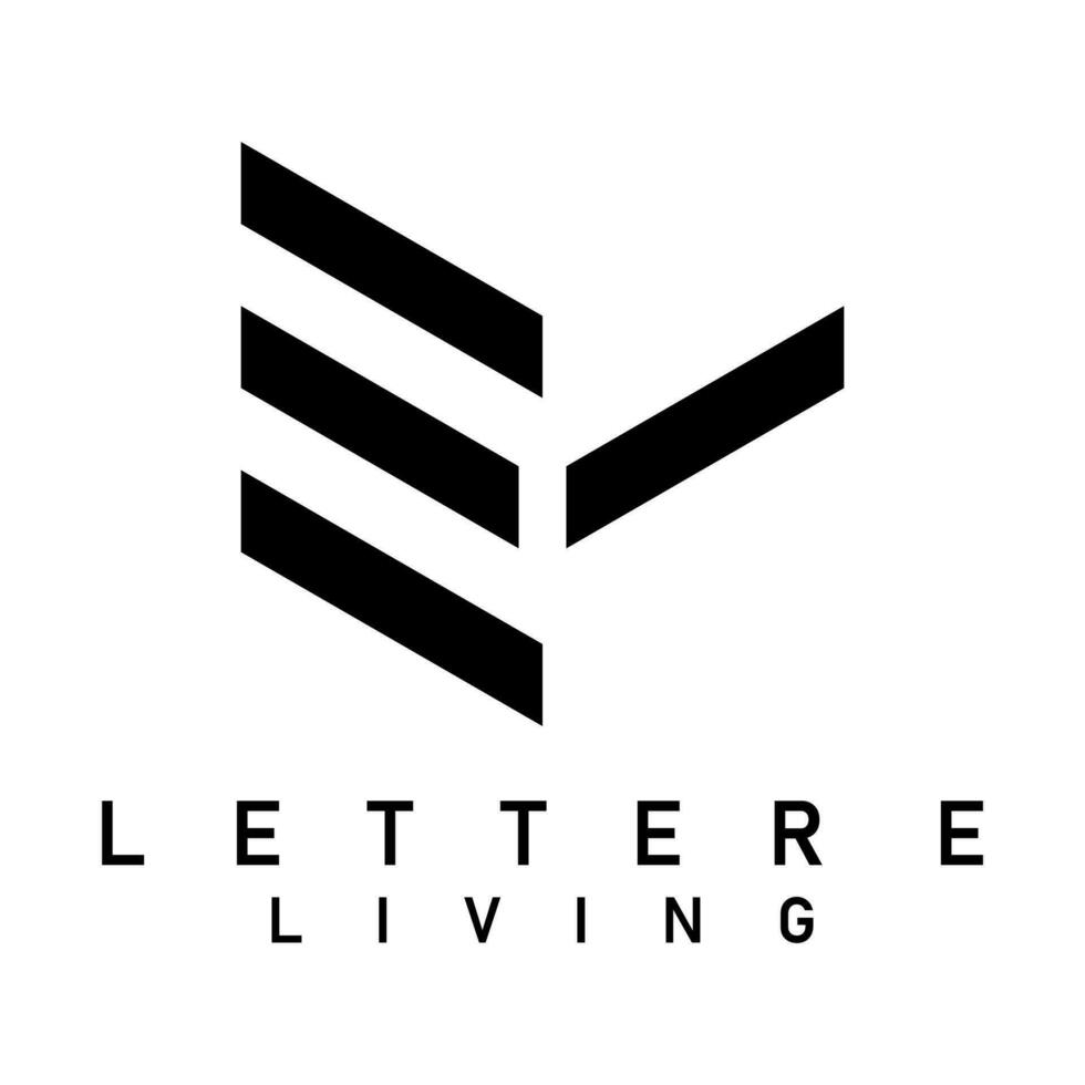 lettera e logo design vettore arte