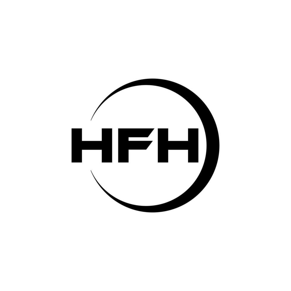 hfh logo disegno, ispirazione per un' unico identità. moderno eleganza e creativo design. filigrana il tuo successo con il Impressionante Questo logo. vettore