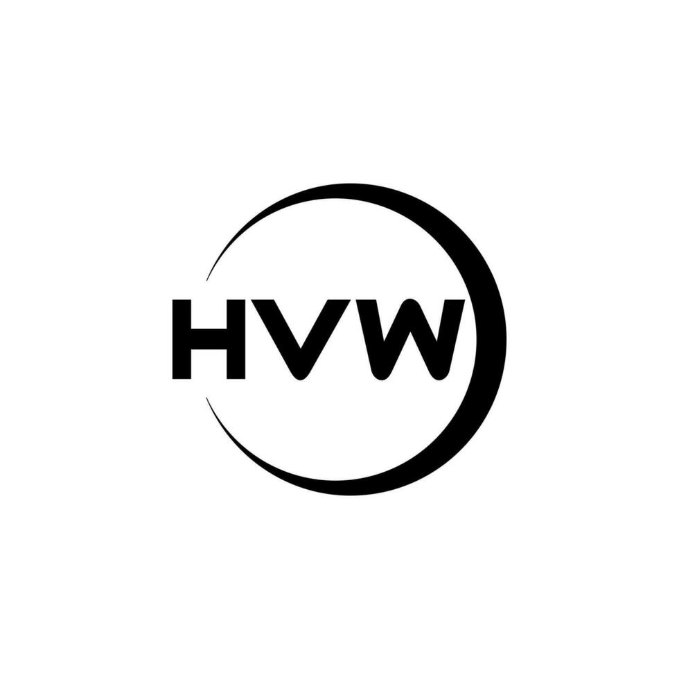 hvw logo disegno, ispirazione per un' unico identità. moderno eleganza e creativo design. filigrana il tuo successo con il Impressionante Questo logo. vettore