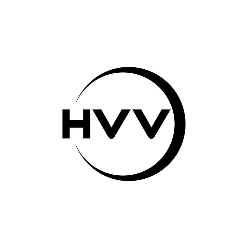 hvv logo disegno, ispirazione per un' unico identità. moderno eleganza e creativo design. filigrana il tuo successo con il Impressionante Questo logo. vettore