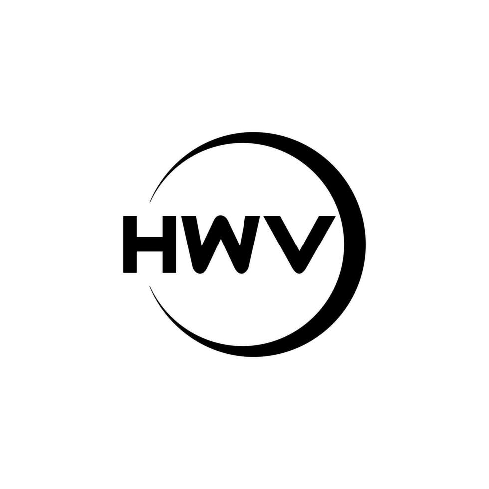 hwv logo disegno, ispirazione per un' unico identità. moderno eleganza e creativo design. filigrana il tuo successo con il Impressionante Questo logo. vettore