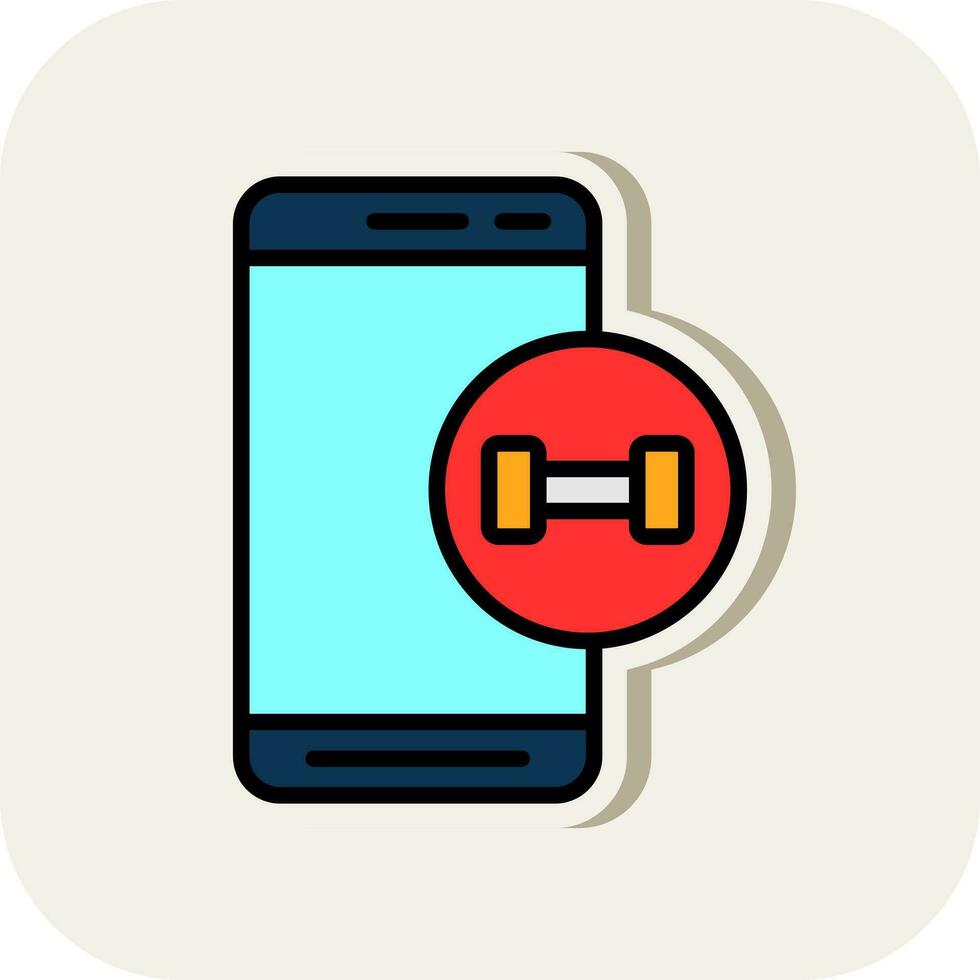 fitness App vettore icona design