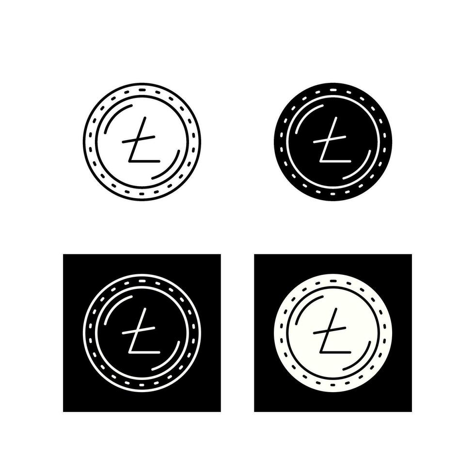 litecoin moneta vettore icona