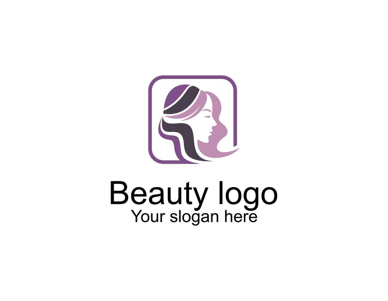 bellezza taglio di capelli salone logo con forbice vettore illustrazione design