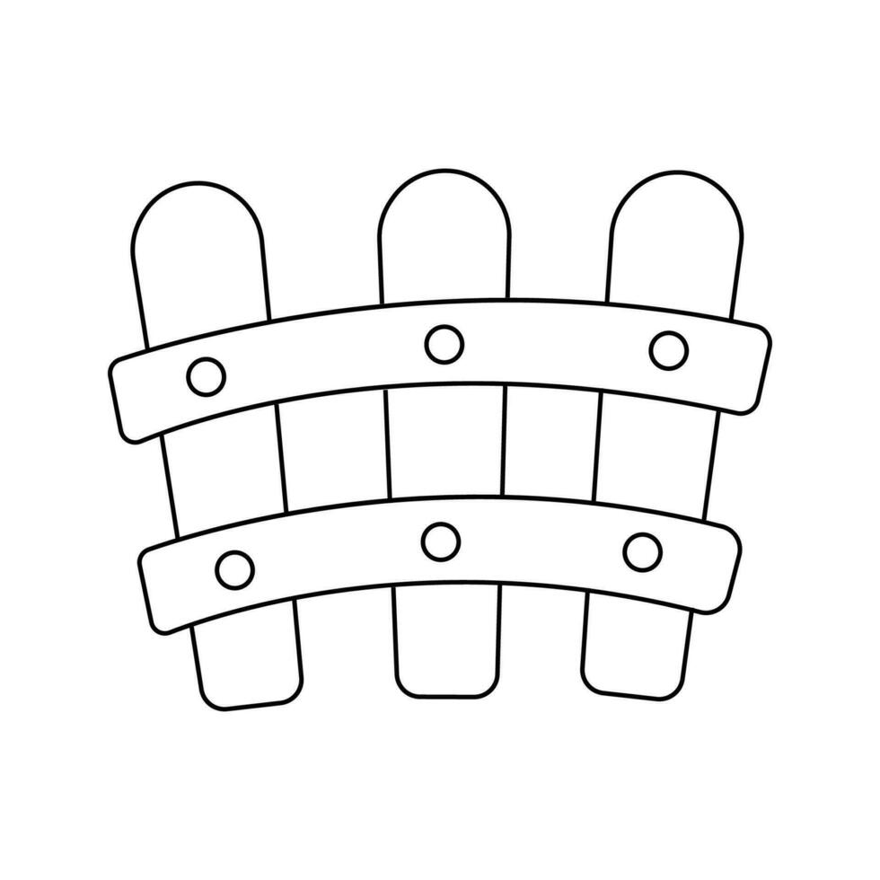 vettore illustrazione di un' di legno recinto nel scarabocchio stile.