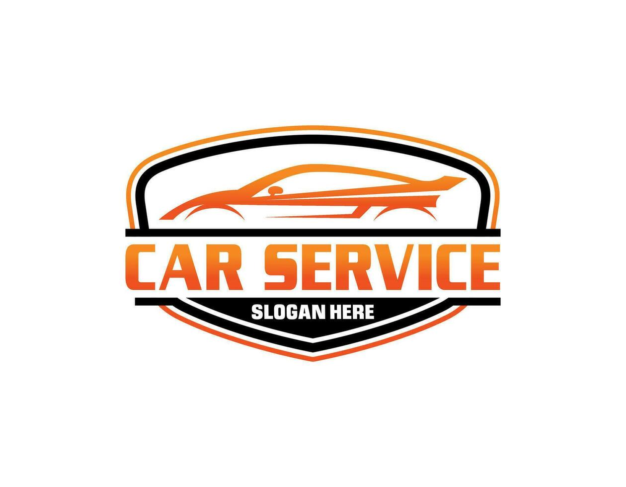 design del logo del concetto premium del garage per auto vettore