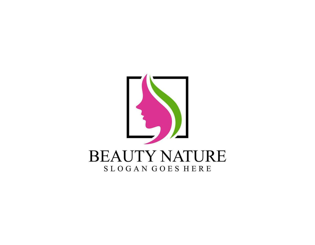 naturale bellezza salone e capelli trattamento logo vettore
