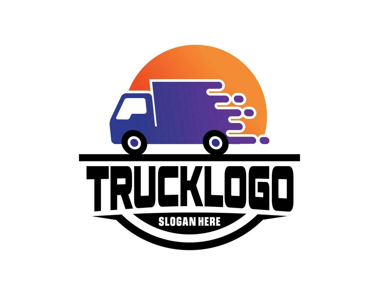 semi camion logo. autotrasporti azienda logo. premio logo vettore