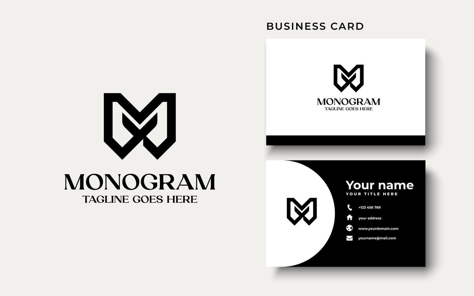 monogramma alla moda professionale creativo mw wm mw logo design in bianco e nero, logo dell'icona dell'alfabeto basato sull'iniziale vettore