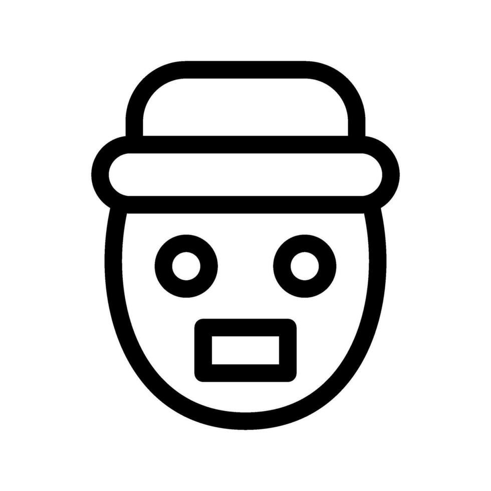 pupazzo di neve viso icona vettore simbolo design illustrazione