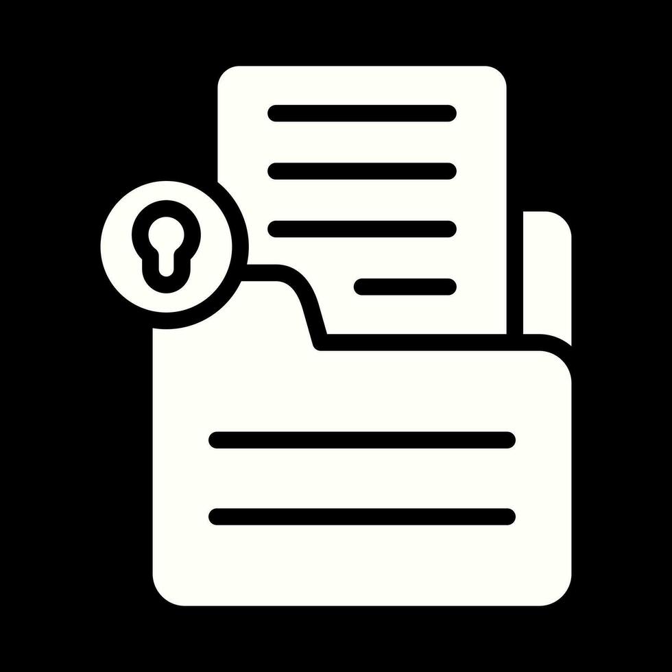 documento serratura vettore icona