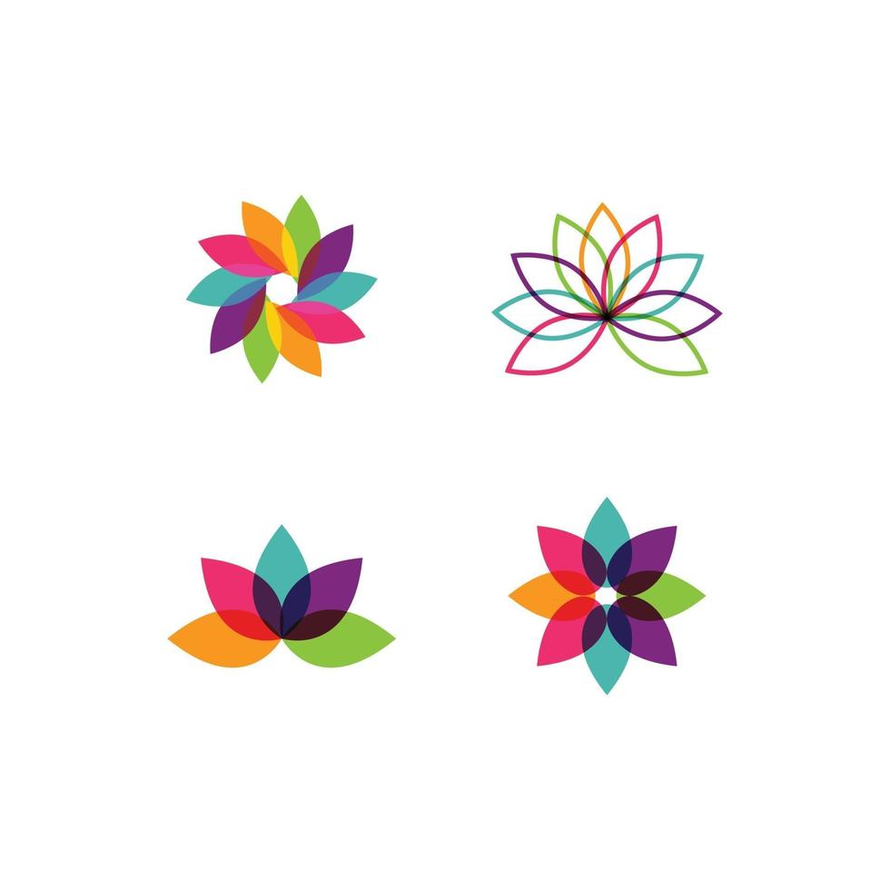 logo fiori di loto vettore