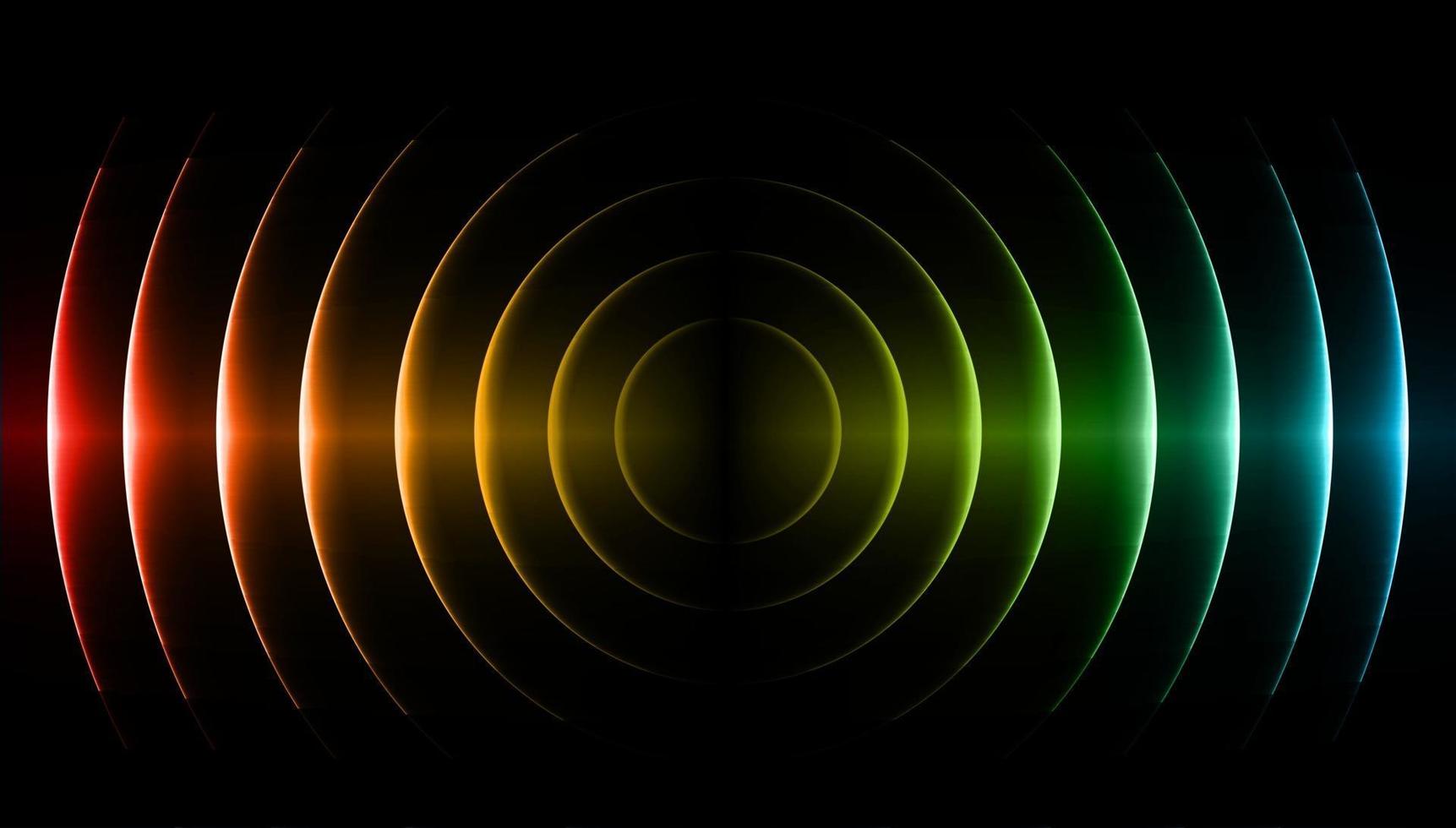 onde sonore che oscillano luce oscura vettore