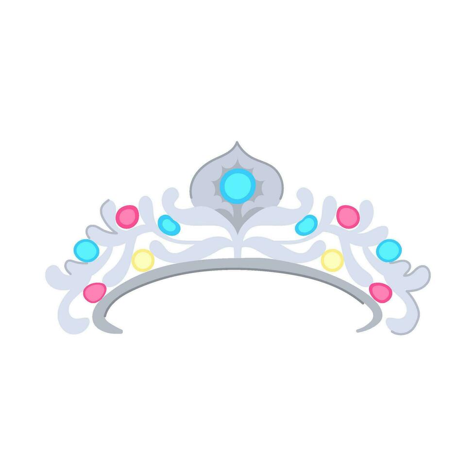 Principessa tiara cartone animato vettore illustrazione