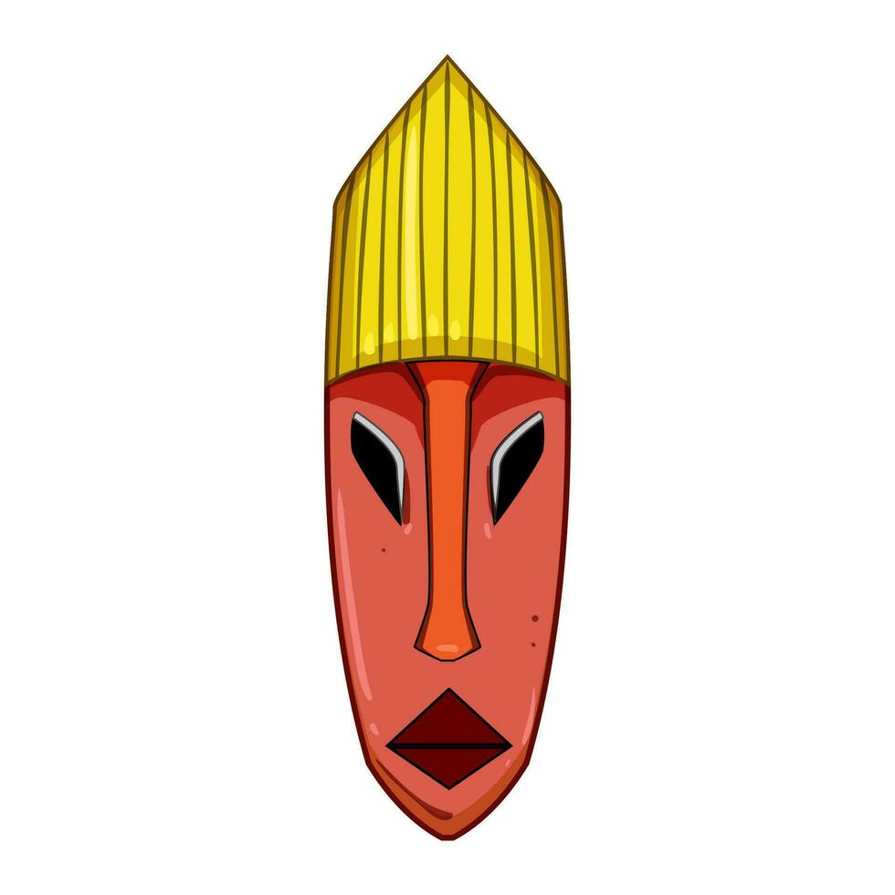 Hawaii tribale maschera cartone animato vettore illustrazione