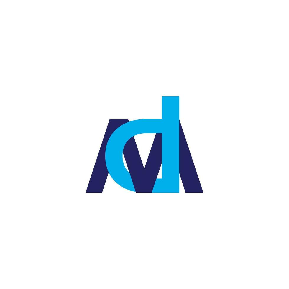 lettera md connesso colorato logo vettore